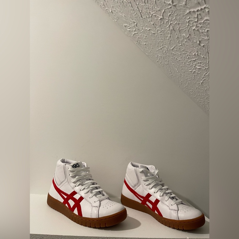 Asics White and Red Sneakers